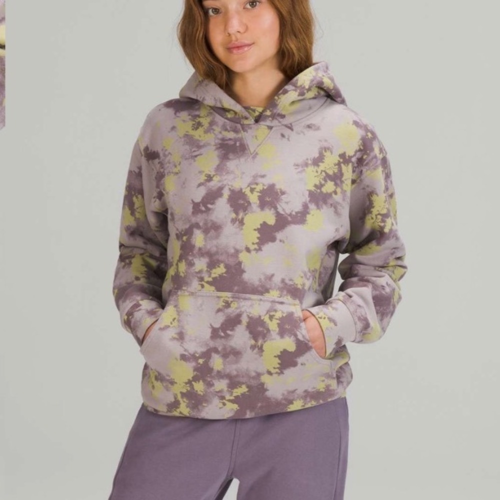 LULULEMON All Yours Hoodie Orbital Tie Dye Mauve Grey Multi Size 12
